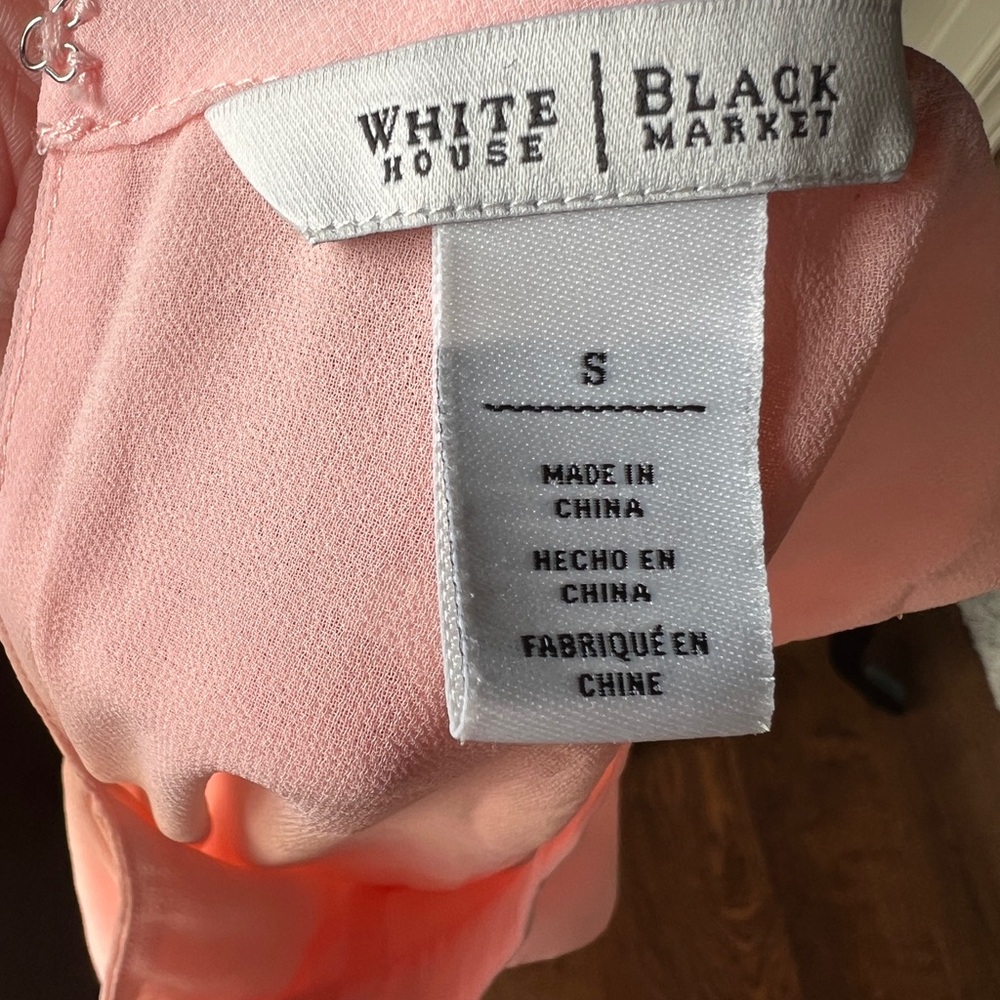 White House Black Market Blush Pink Sleeveless Layered Blouse – Size Small - Picture 4 of 5